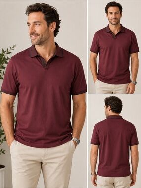 Marc Asher New York Men’s XL Burgundy Polo Shirt NWT Performance Golf Casual